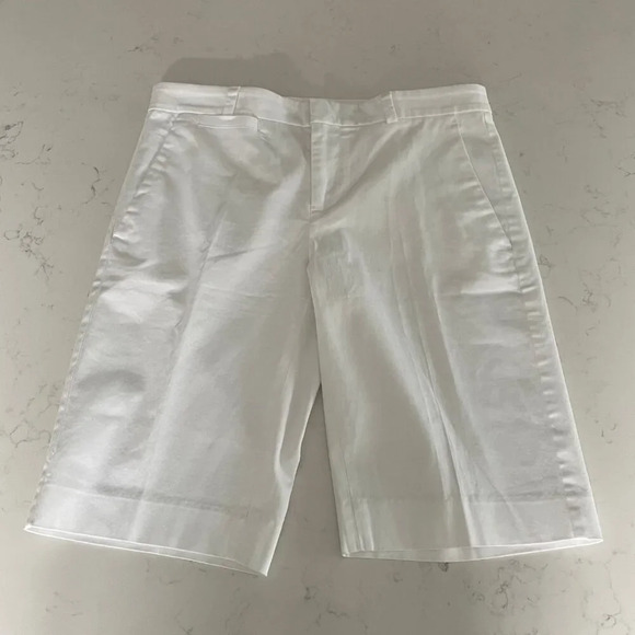 Banana Republic Avalon 5 Pocket Flat Frt Cotton 10" Bermuda Shorts Wht Sz 0 NWT - Picture 12 of 12